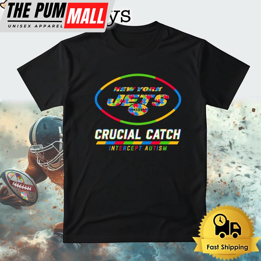 NFL New York Jets Autism Awareness T Shirt Crucial Catch