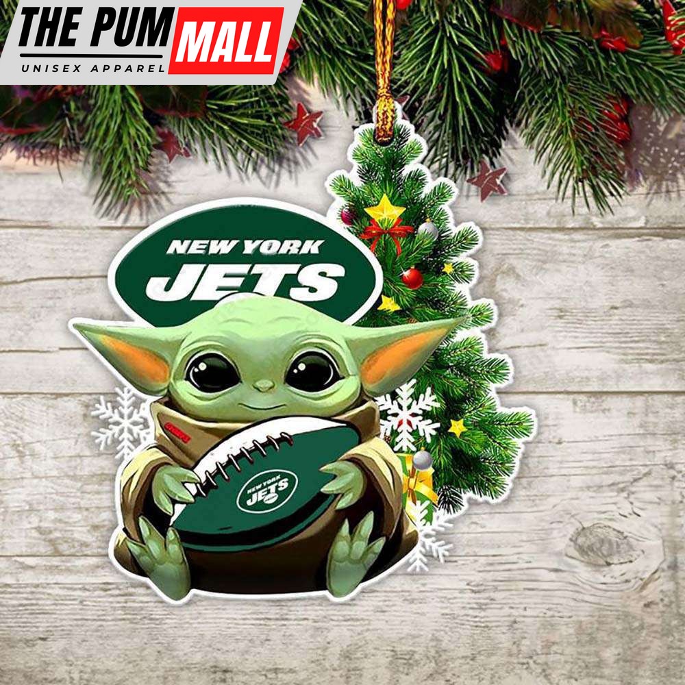 NFL New York Jets Baby Yoda Christmas Ornament Xmas Tree Decoration Limited Edition