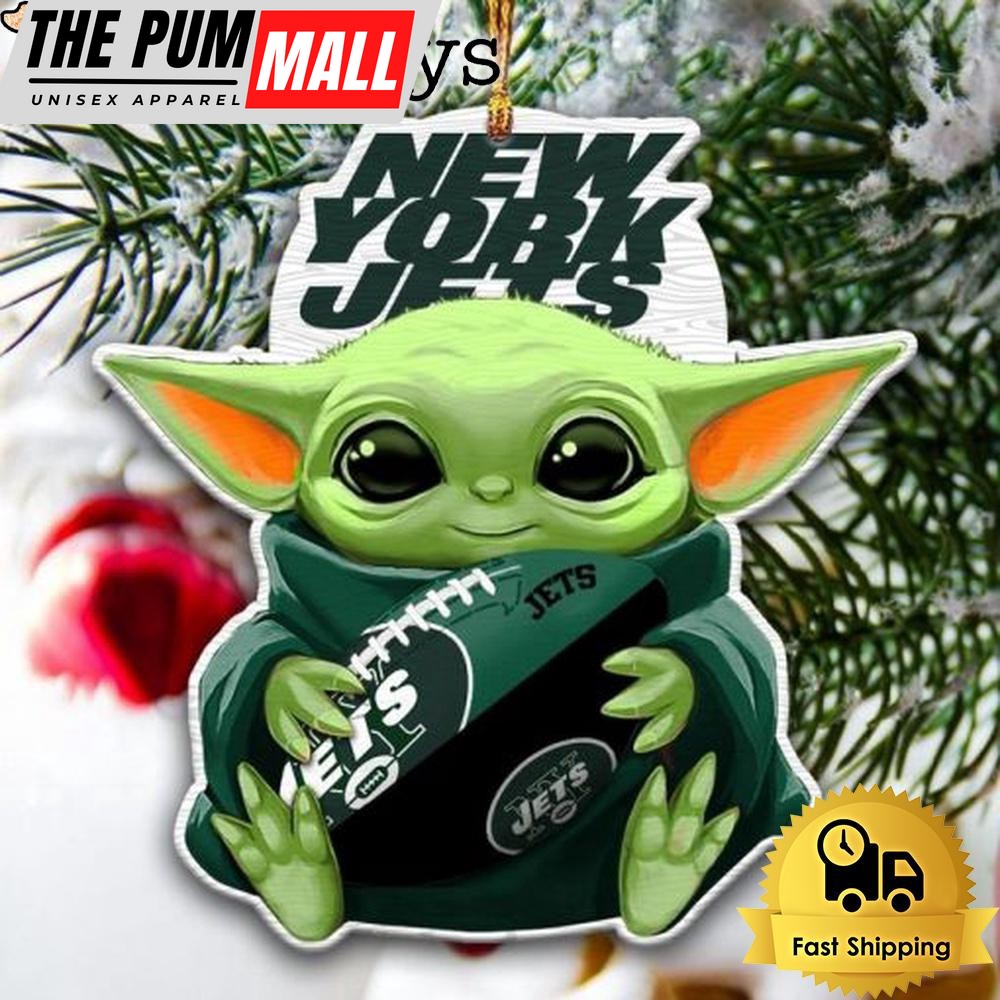 NFL New York Jets Baby Yoda Christmas Tree Ornament Limited Edition