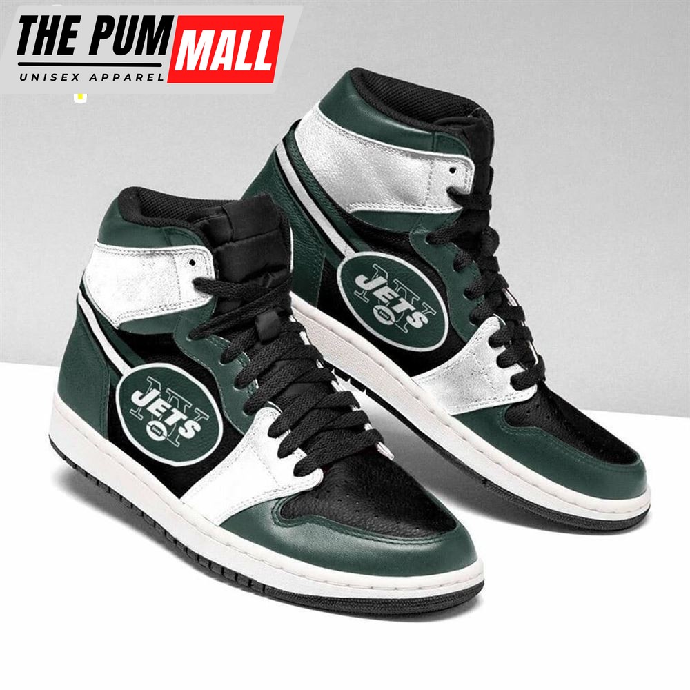NFL New York Jets Black Green Air Jd 1 High Sneakers Shoes