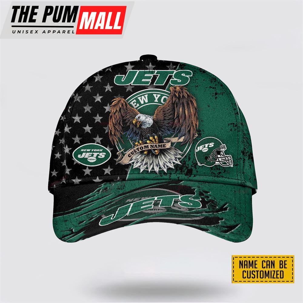 NFL New York Jets Cap 3D Personalized Classic Eagles Hats Show Your Team Spirit In Style