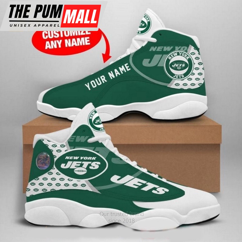 NFL New York Jets Custom Name Air Jd 13 Shoes