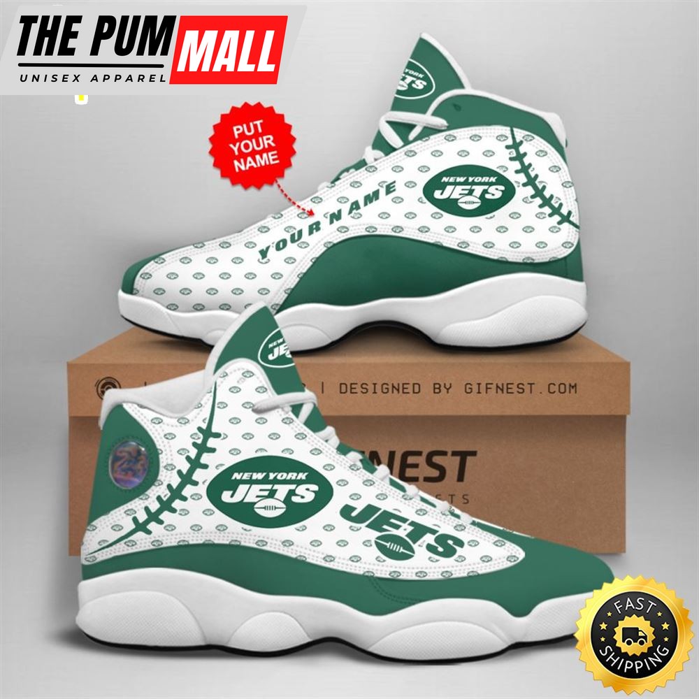 NFL New York Jets Custom Name Air Jd 13 Shoes V3