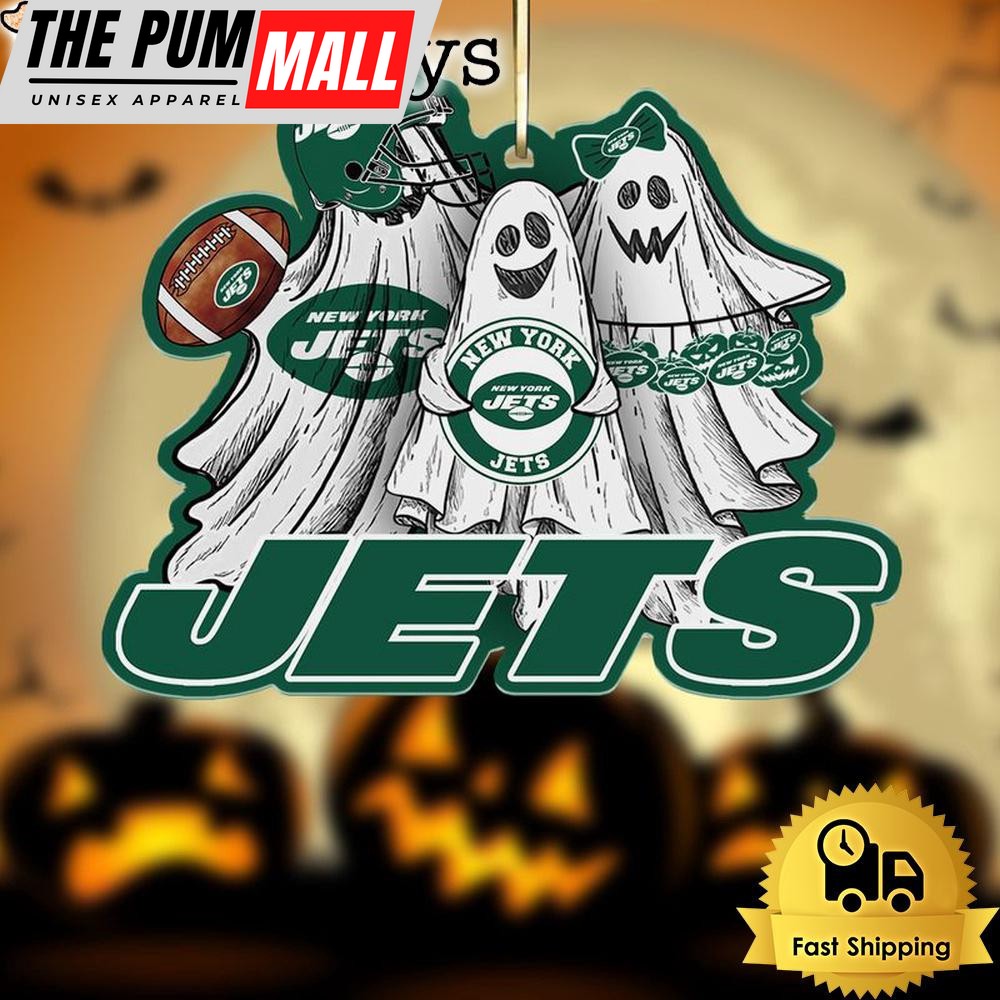 NFL New York Jets Football Halloween Ghosts Ornament Limited Edition