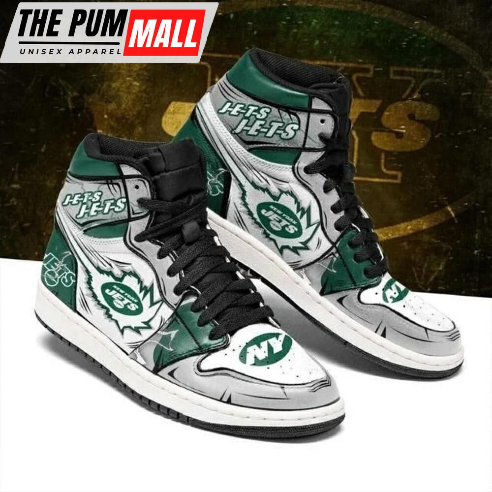 NFL New York Jets Football Logo Team Air Jd 1 Hightop Shoes Sneakers