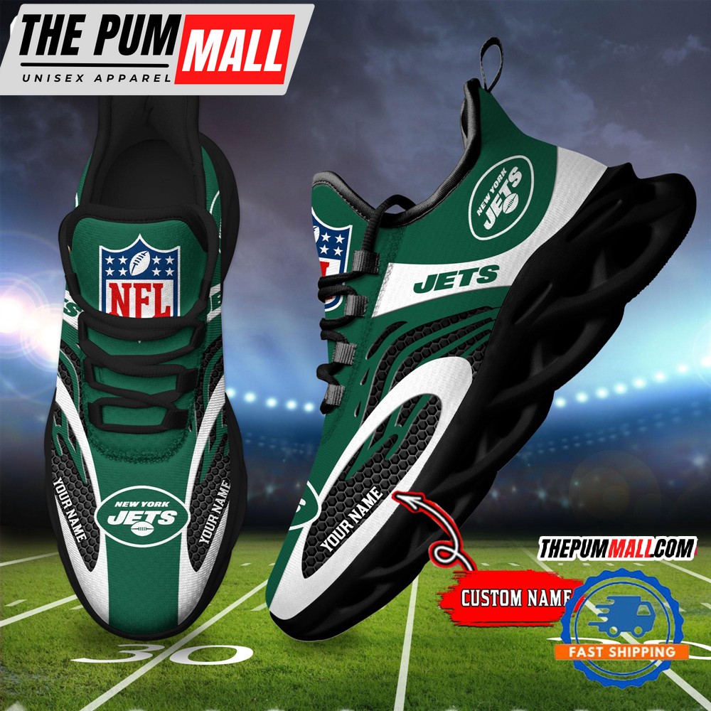 NFL New York Jets Football Logo Team New Design Max Soul Shoes Sneaker