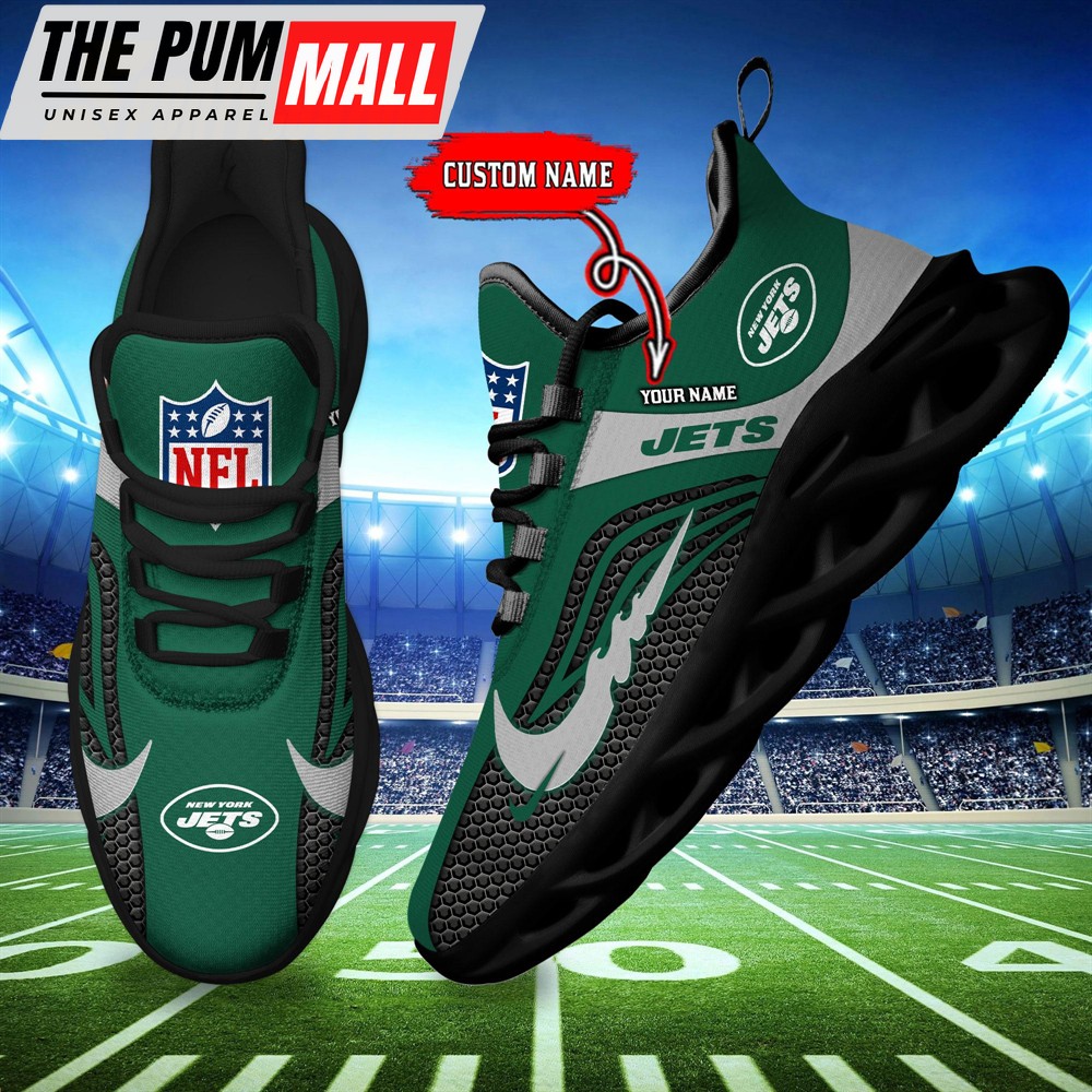 NFL New York Jets Football Team New Design Max Soul Shoes Sneaker