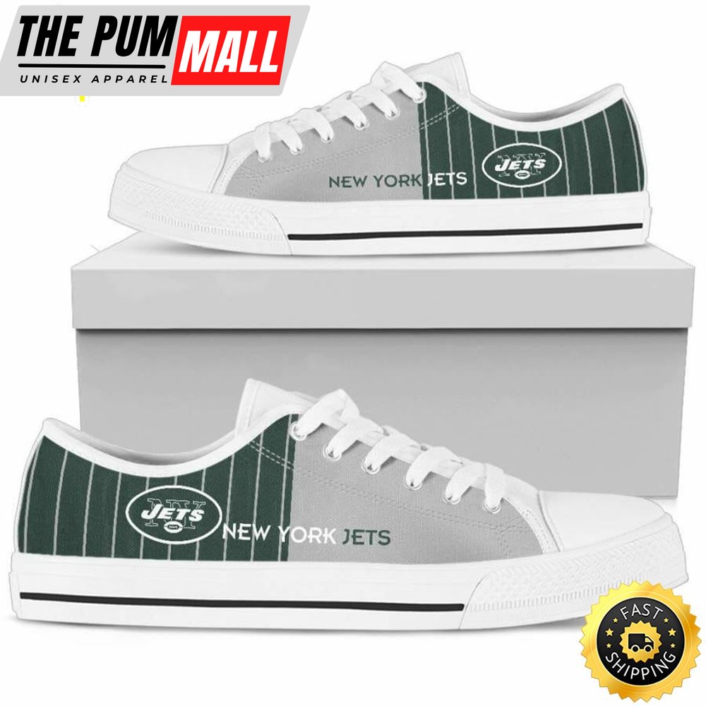 NFL New York Jets Green Grey Low Top Shoes