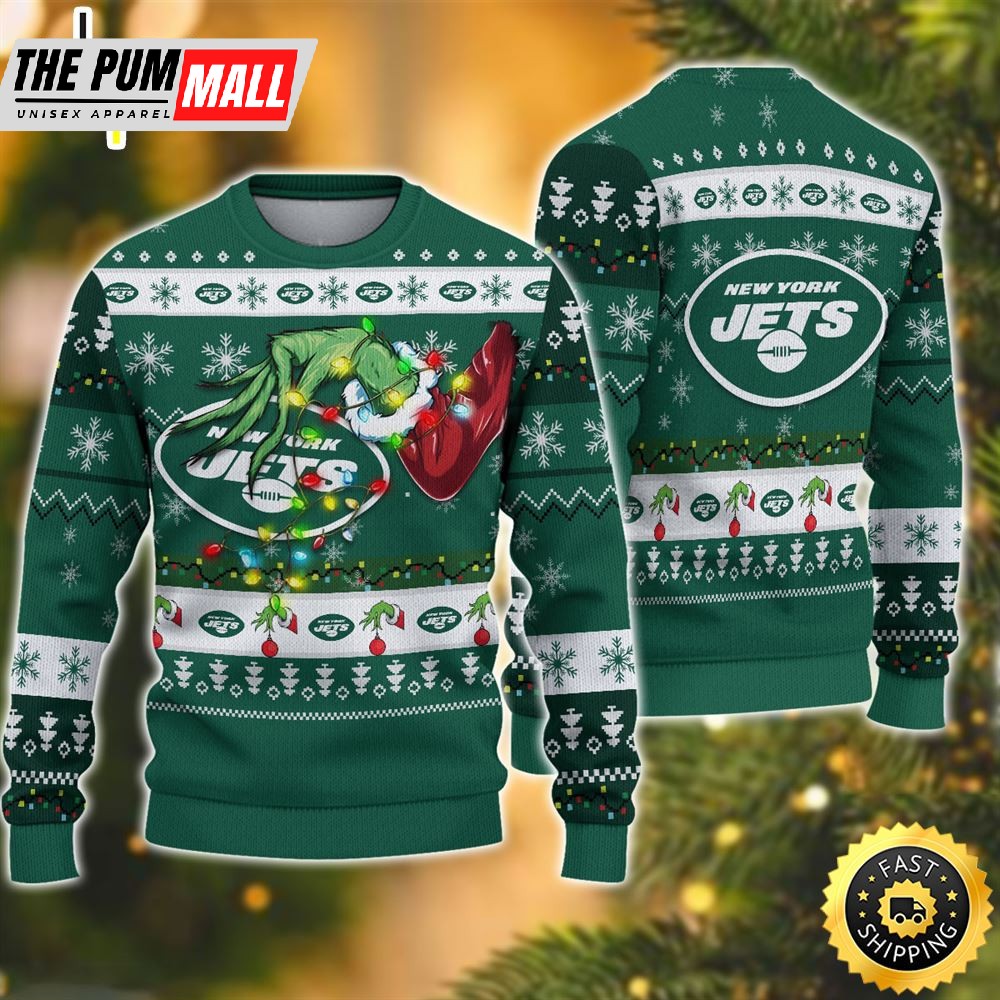NFL New York Jets Grinch Christmas Ugly Sweater