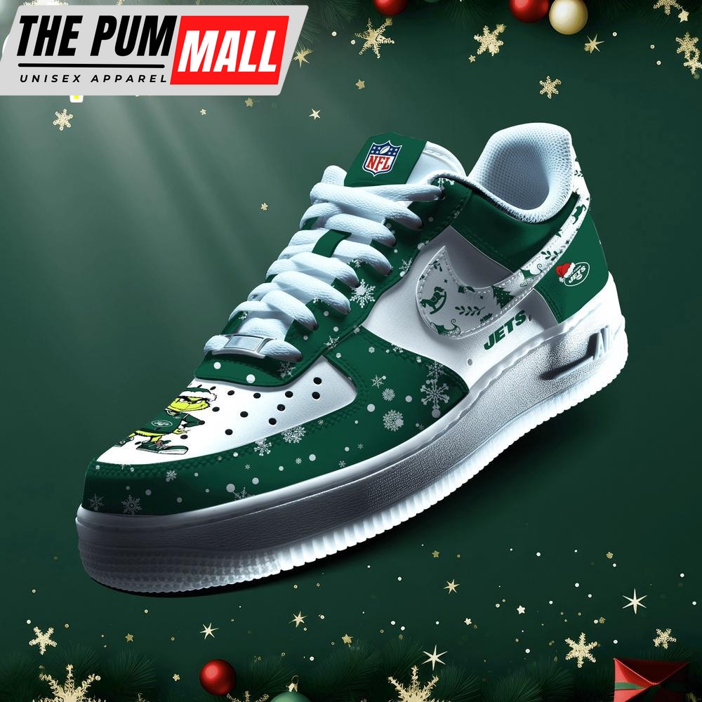 NFL New York Jets Grinch Merry Christmas Sport Air Force 1 Shoes