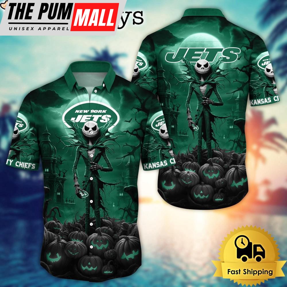 NFL New York Jets Halloween Jack Hawaiian Shirt