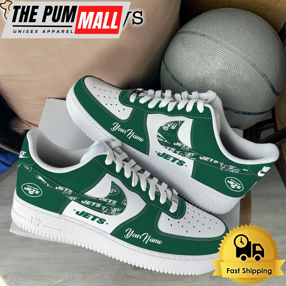 NFL New York Jets Logo Team Limited Edition New Design Custom Air Force 1 Shoes