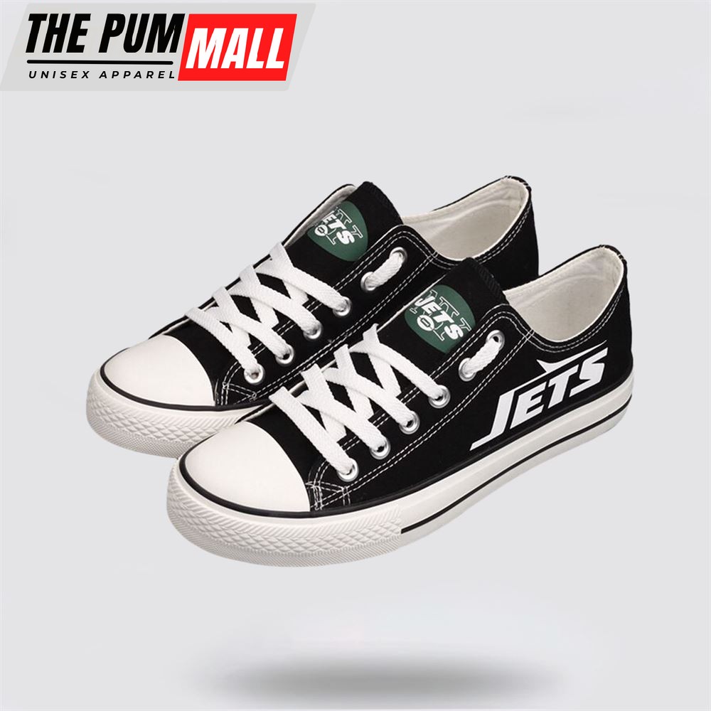 NFL New York Jets Low Top Canvas Shoes Sport Sneakers Dominate The Streets With Authentic Nfl Style