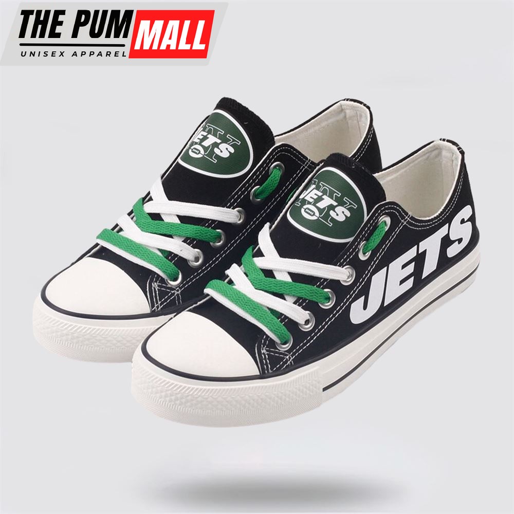 NFL New York Jets Low Top Canvas Shoes Sport Sneakers Fuel Your Passion For The Game With Every Stride