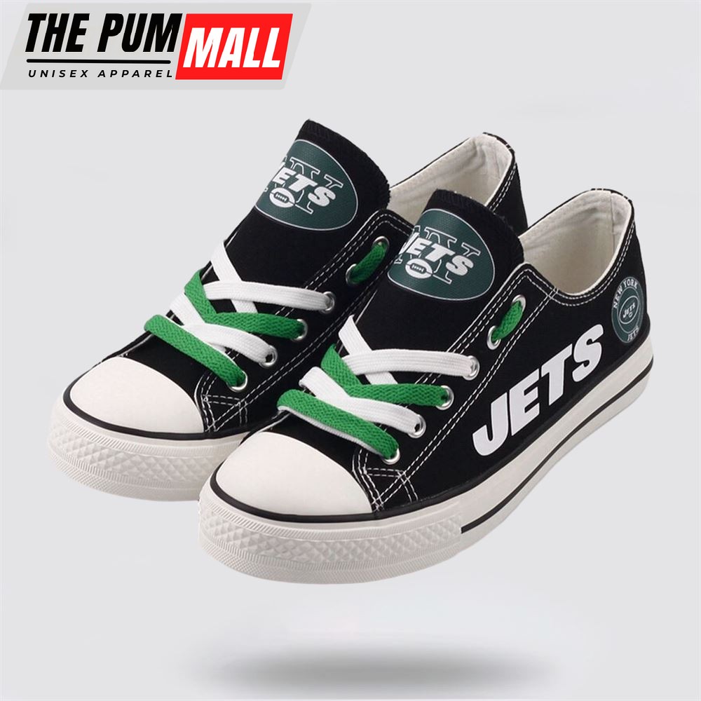 NFL New York Jets Low Top Canvas Shoes Sport Sneakers Walk The Talk Of Team Pride With Every Step