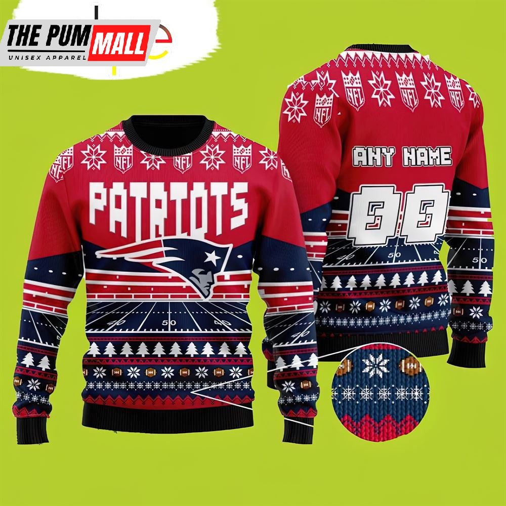 NFL Patriots Custom New England Christmas Sweater