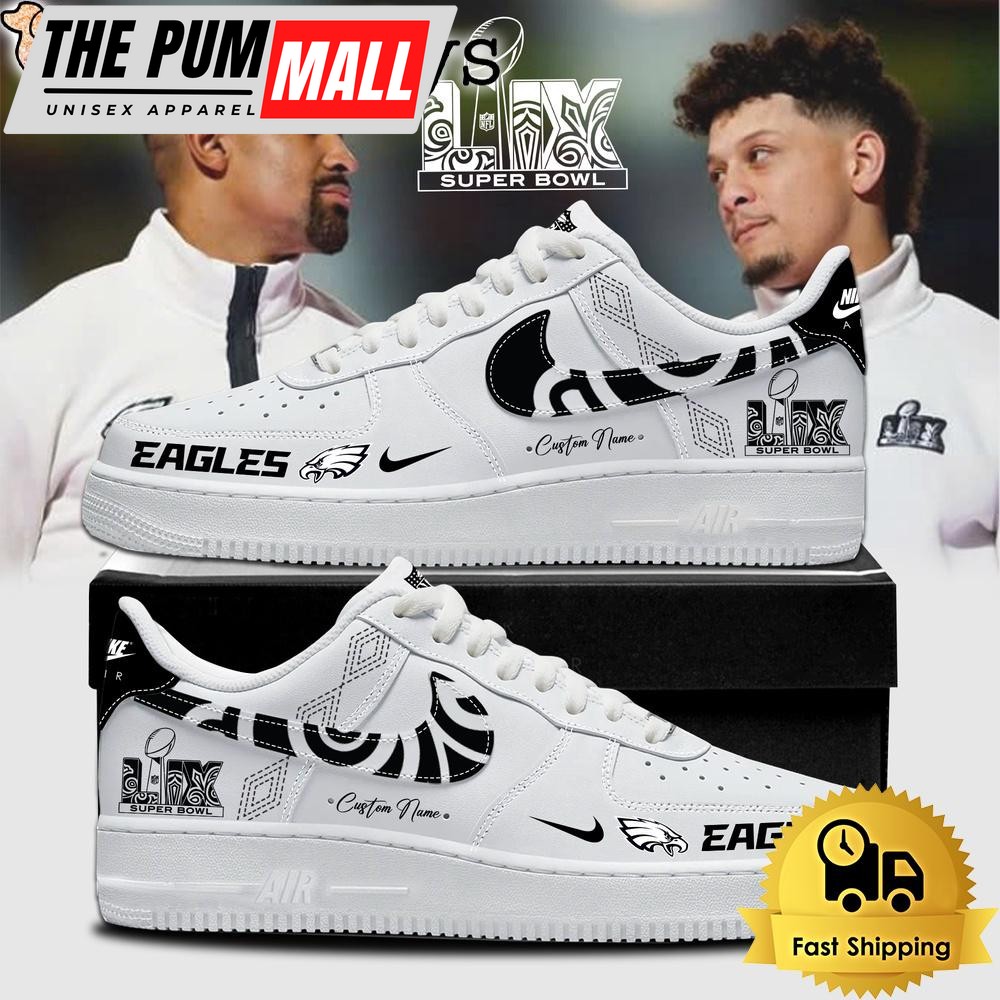 NFL Philadelphia Eagles 2025 Super Bowl LIX Opening Night Custom Air Force 1 Shoes