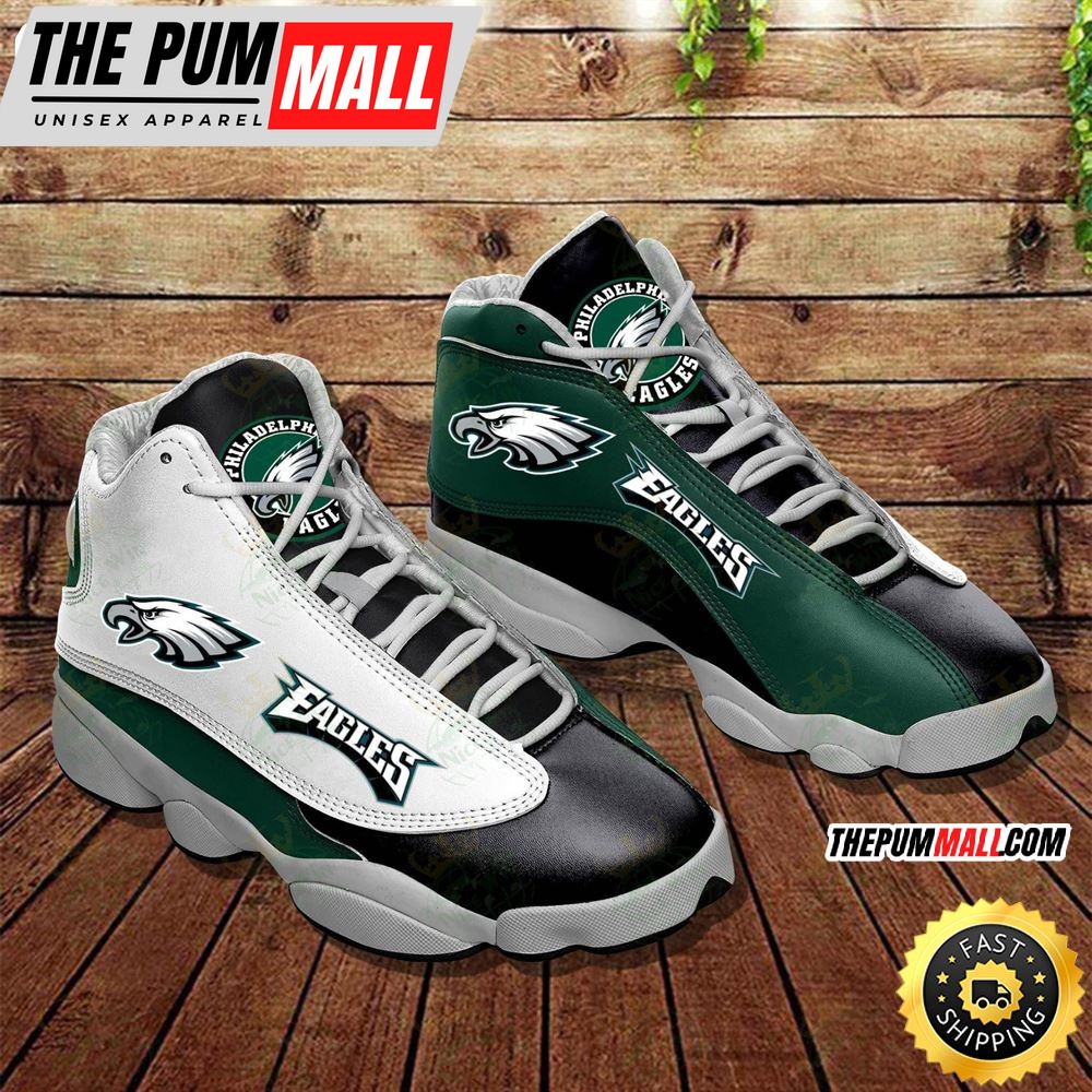 NFL Philadelphia Eagles Air Jd 13 Shoes V4