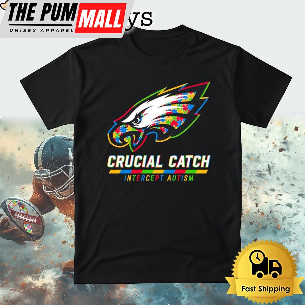 NFL Philadelphia Eagles Autism Awareness T Shirt Crucial Catch