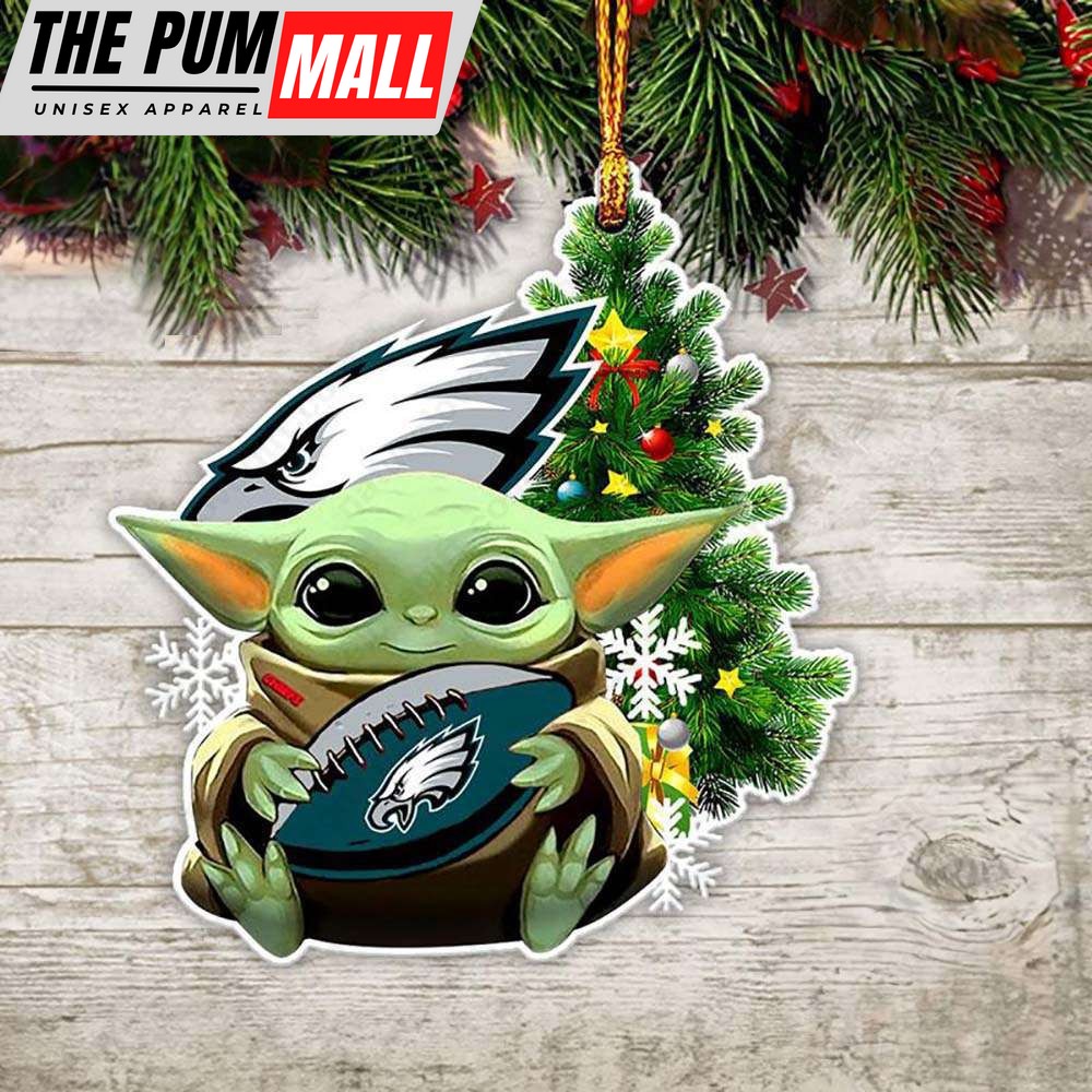 NFL Philadelphia Eagles Baby Yoda Christmas Ornament Xmas Tree Decoration Limited Edition