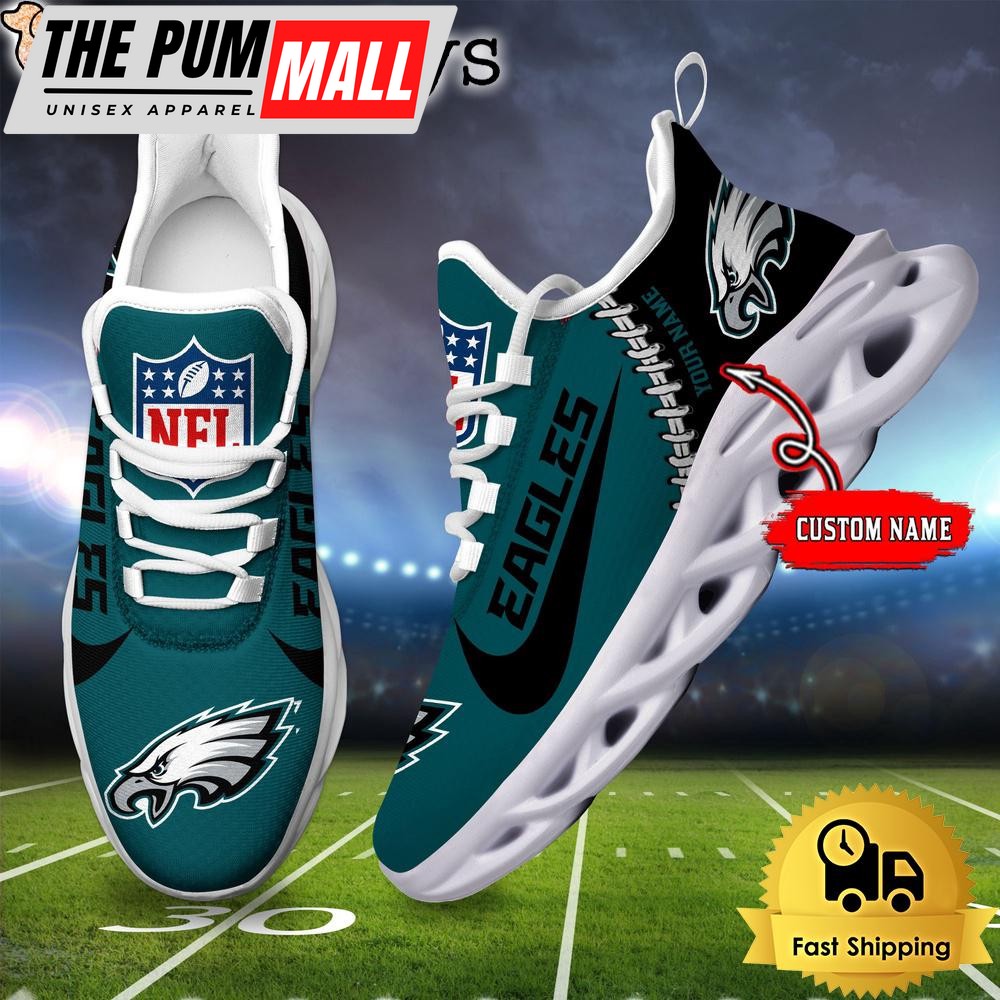 NFL Philadelphia Eagles Custom Name Max Soul Shoes Gift For Fans
