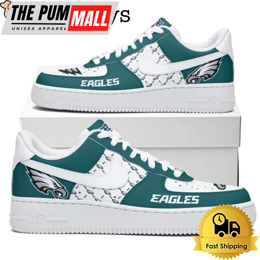 NFL Philadelphia Eagles Dress With A Winning Attitude Custom Air Force 1 Shoes