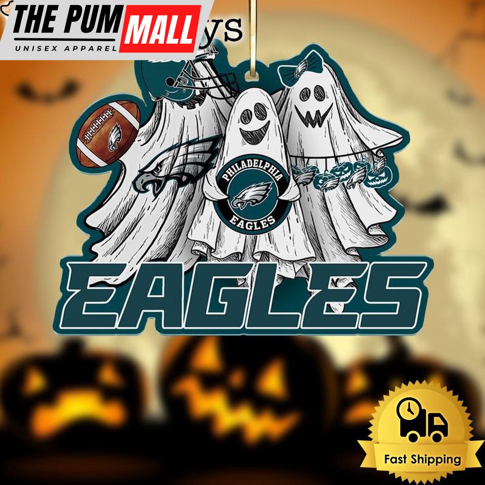 NFL Philadelphia Eagles Football Halloween Ghosts Ornament Limited Edition