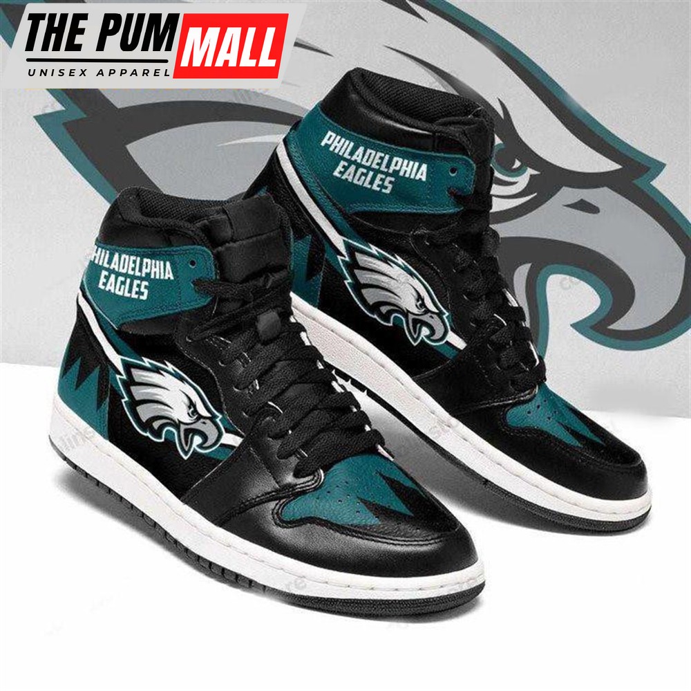 NFL Philadelphia Eagles Football Logo Team Air Jd 1 Hightop Shoes Sneakers