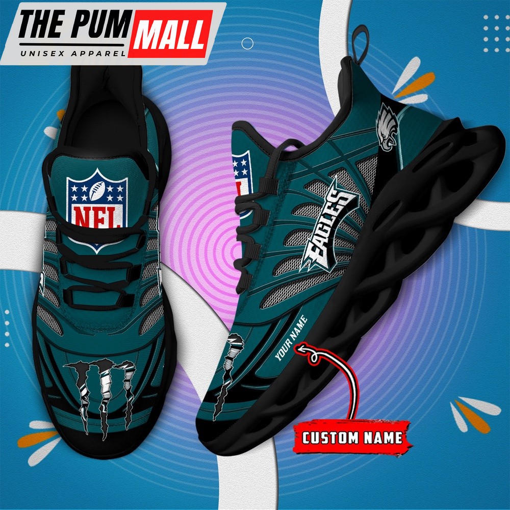 NFL Philadelphia Eagles Football Team Design Max Soul Shoes