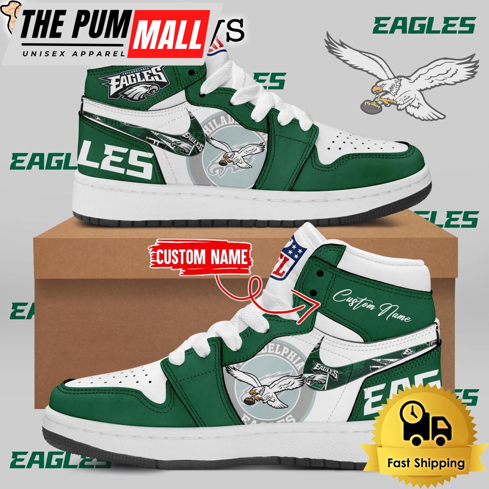 NFL Philadelphia Eagles Fy Eagle Fly Custom Air Jd 1 Shoes
