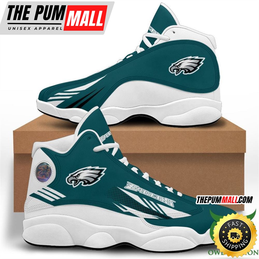 NFL Philadelphia Eagles Green Air Jd 13 Shoes