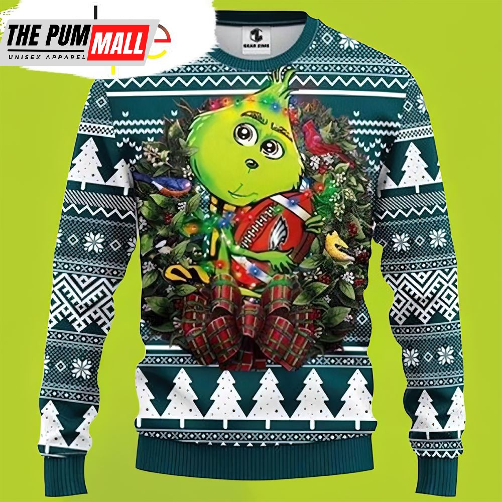 Nfl Philadelphia Eagles Grinch Hug Christmas Sweater