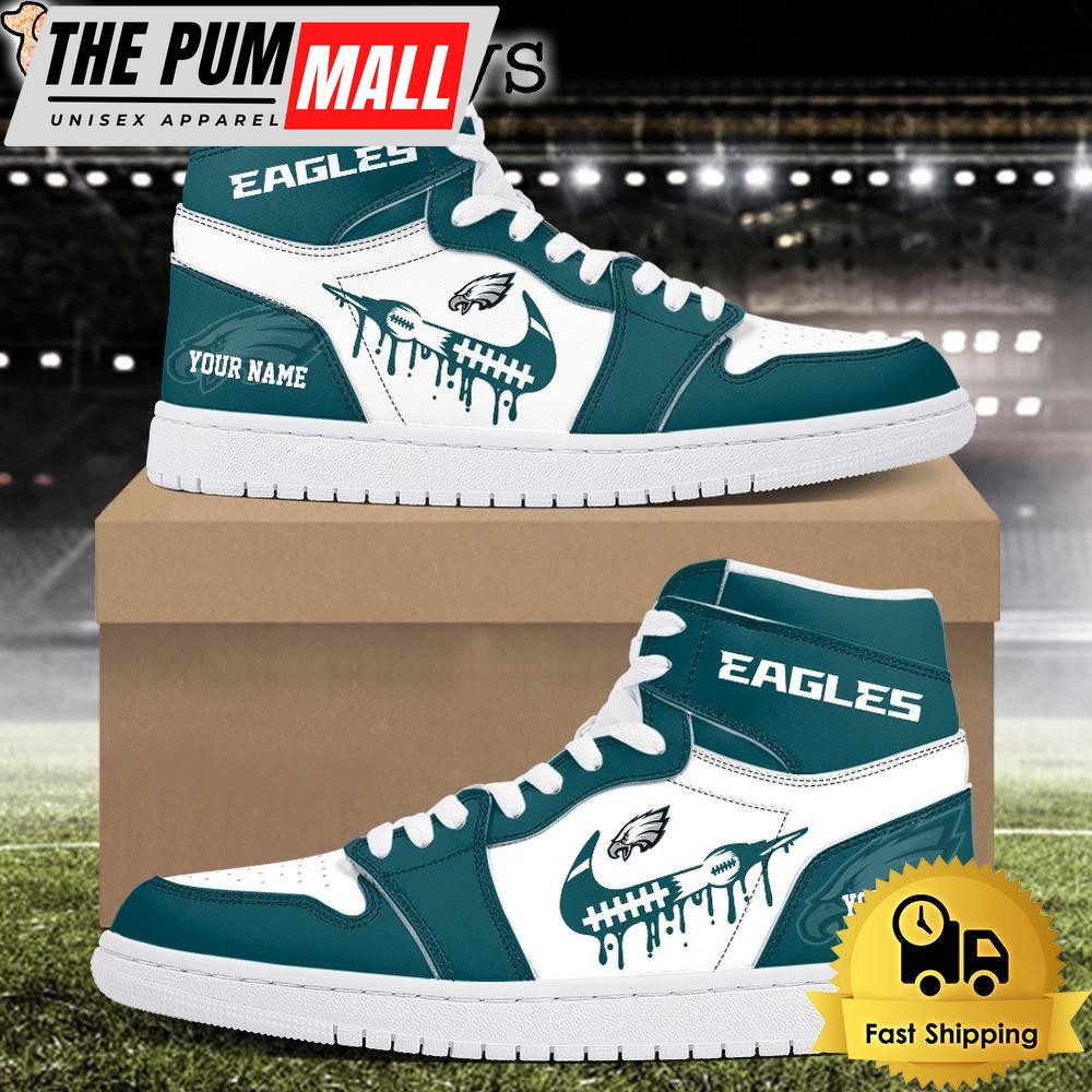 NFL Philadelphia Eagles Grunge Style Custom Air Jd 1 Shoes