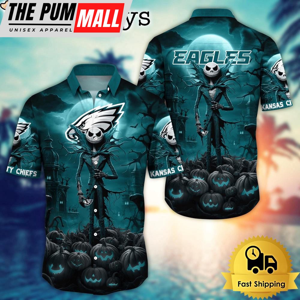 NFL Philadelphia Eagles Halloween Jack Hawaiian Shirt