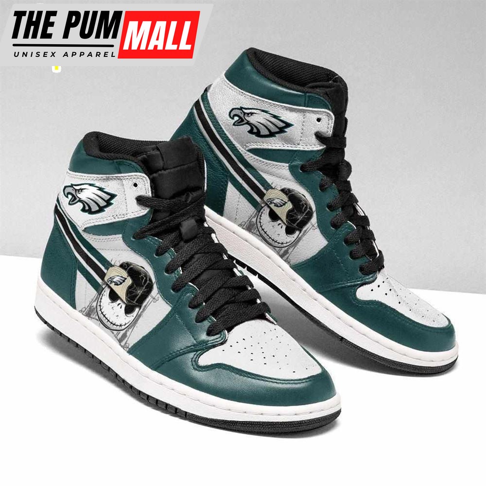 NFL Philadelphia Eagles Jack Skellington Air Jd 1 High Sneakers