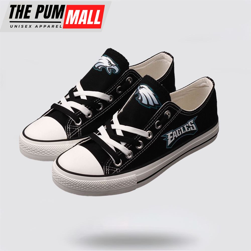 NFL Philadelphia Eagles Low Top Canvas Shoes Sport Sneakers Fuel Your Passion For The Game With Every Stride