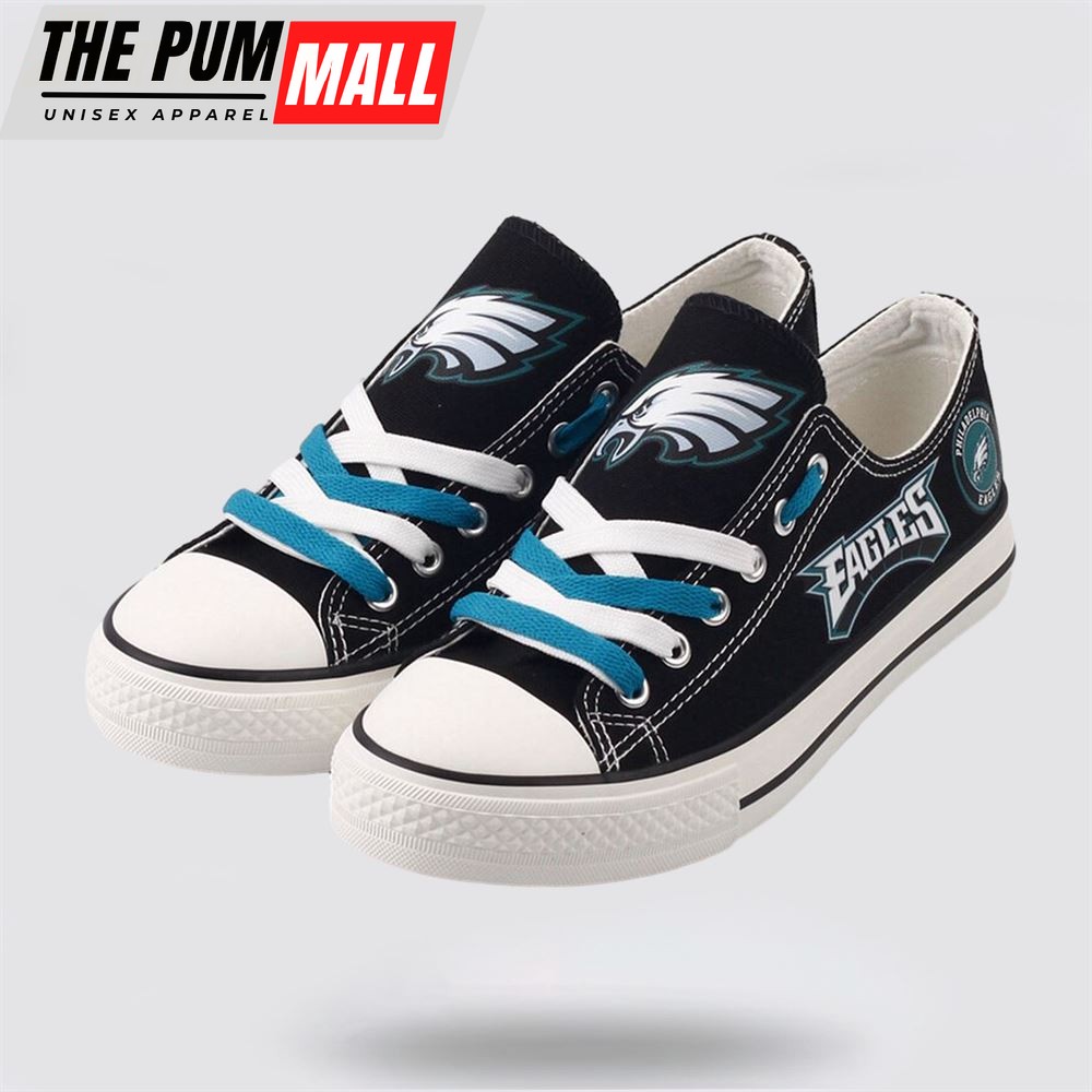 NFL Philadelphia Eagles Low Top Canvas Shoes Sport Sneakers Step Up Your Game With Unmatched Comfort And Support
