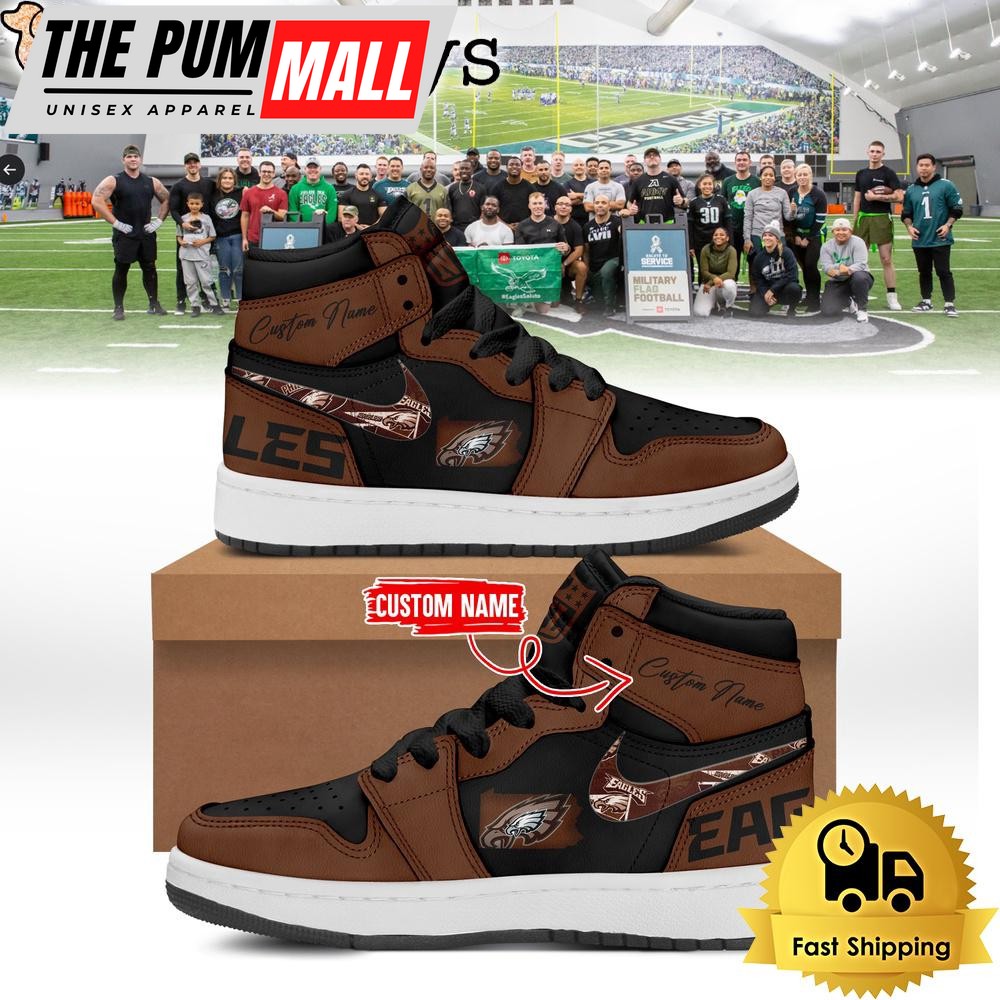 NFL Philadelphia Eagles Salute To Service Custom Air Jd 1 Shoes