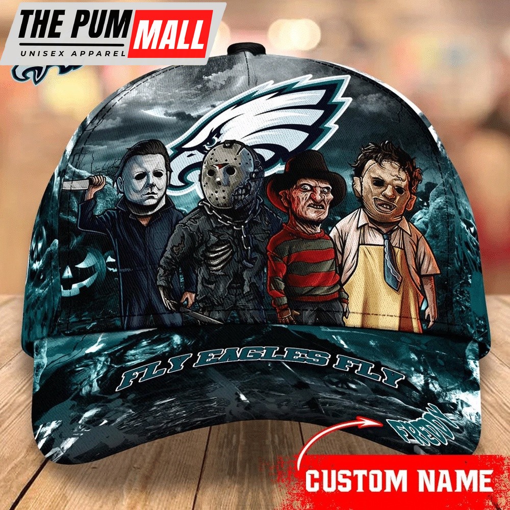 NFL Philadelphia Eagles Special Horror Movie Characters Halloween Baseball Cap