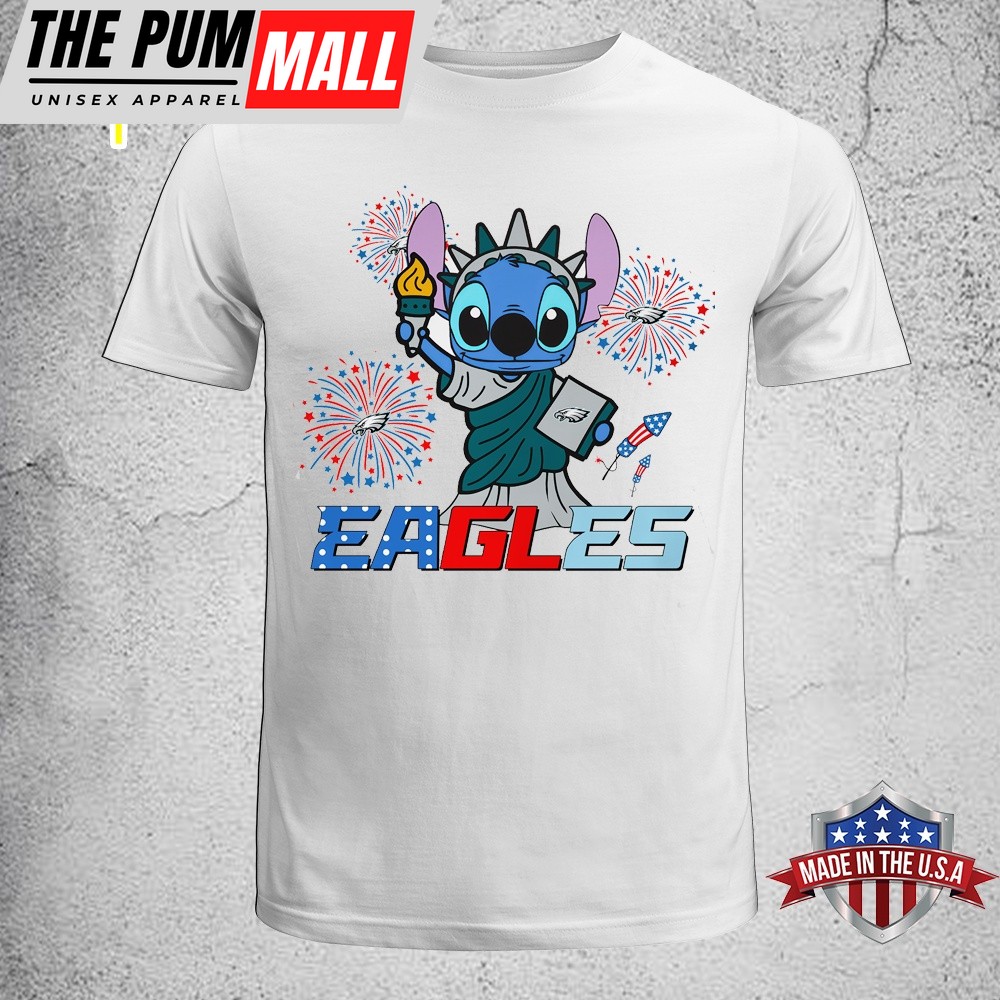 NFL Philadelphia Eagles Stitch Independence 2025 Unisex T-Shirt