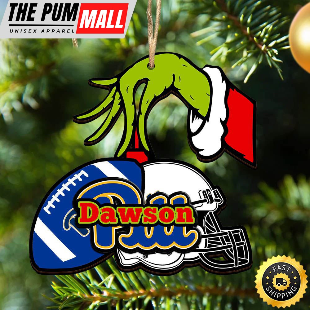 NFL Pittsburgh Panthers Personalized Your Name Grinch And Football Ornament Limited Edition