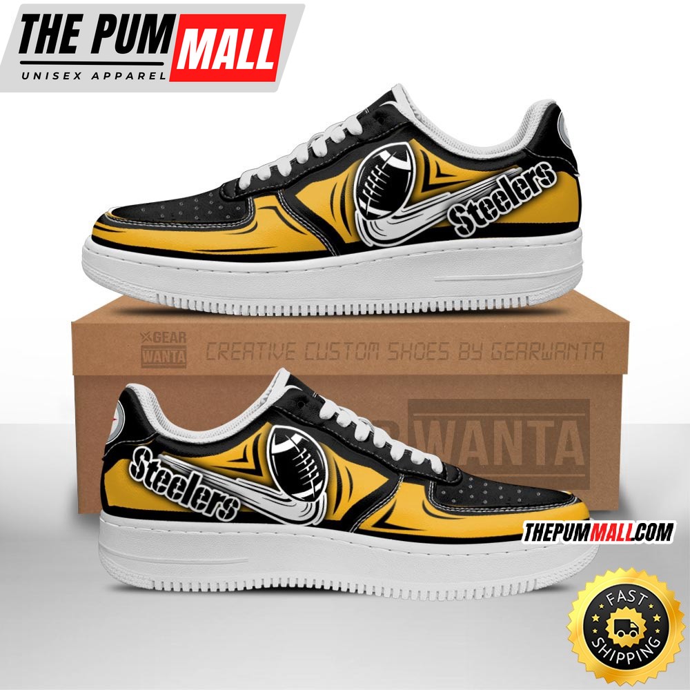 NFL Pittsburgh Steelers Air Force 1 Shoes Football Sneaker Shoes