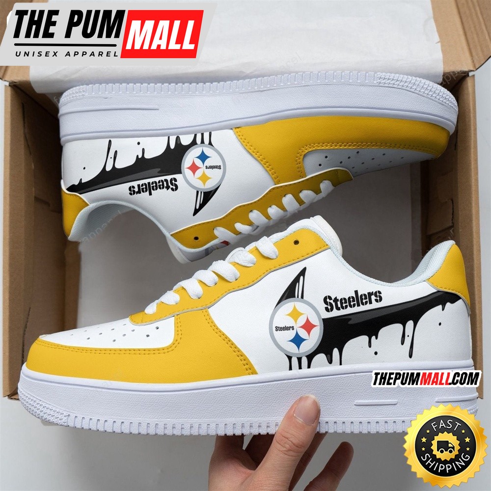 NFL Pittsburgh Steelers Air Force 1 Shoes Football Sports Shoes For Fans