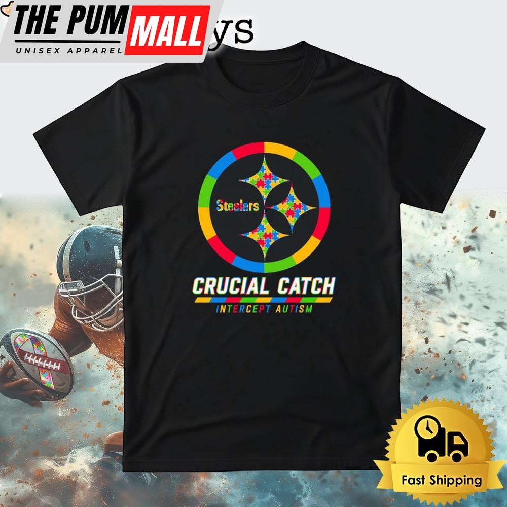 NFL Pittsburgh Steelers Autism Awareness T Shirt Crucial Catch