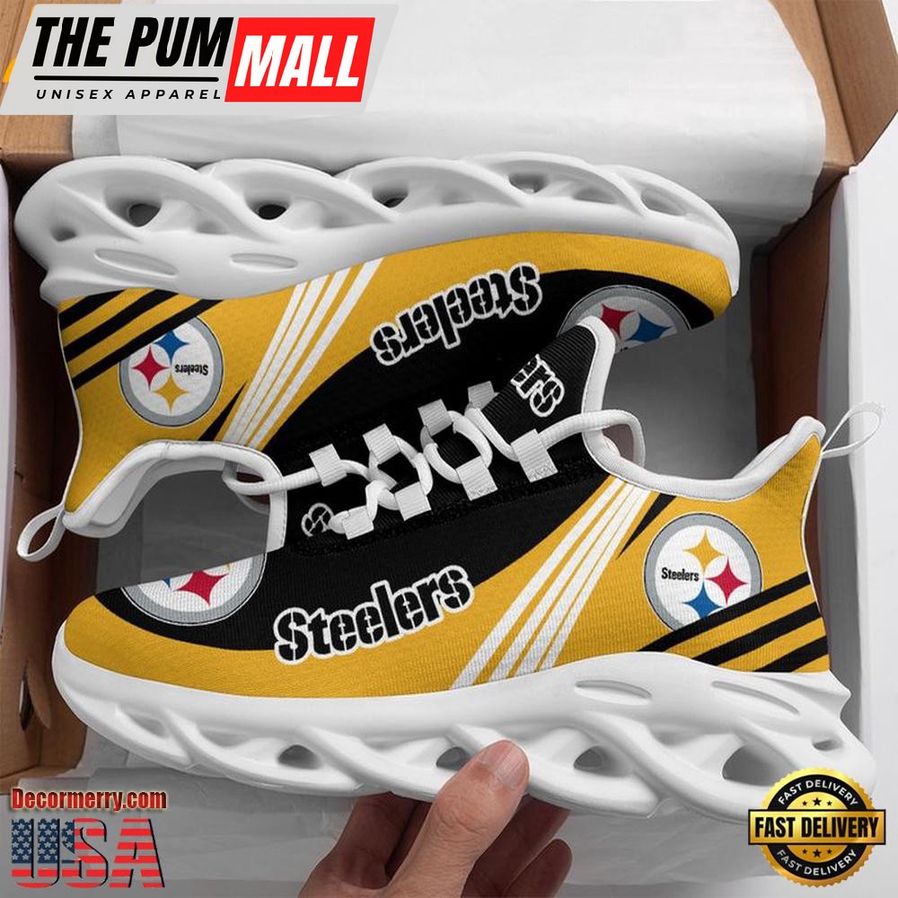 NFL Pittsburgh Steelers Basic Logo Max Soul Shoes , Running Sneakers Shoes