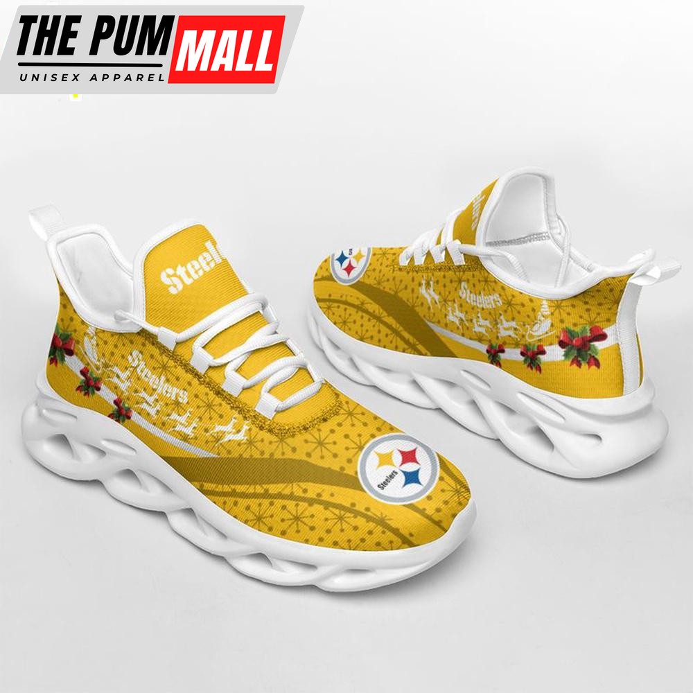 NFL Pittsburgh Steelers Christmas Pattern Max Soul Shoes Gift For Fans