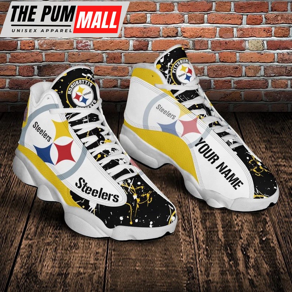 NFL Pittsburgh Steelers Custom Name Air Jd 13 Shoes Sneaker