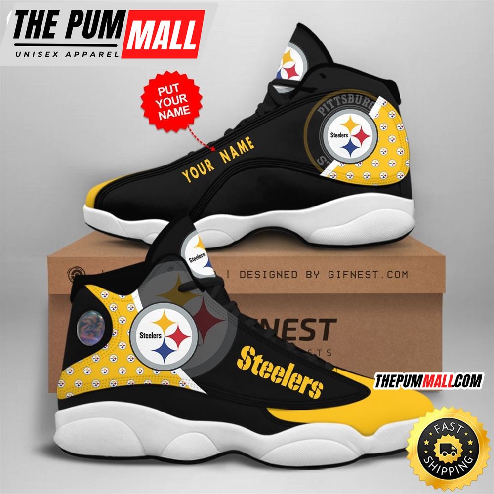 NFL Pittsburgh Steelers Custom Name Air Jd 13 Shoes V1