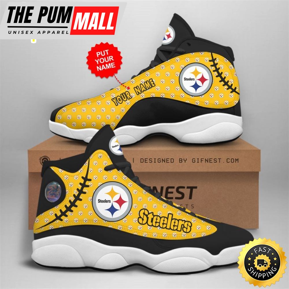 NFL Pittsburgh Steelers Custom Name Air Jd 13 Shoes V3