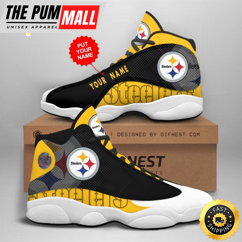NFL Pittsburgh Steelers Custom Name Air Jd 13 Shoes V6